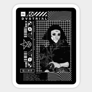 Cyberpunk Vaporwave Gothic Girl Sticker